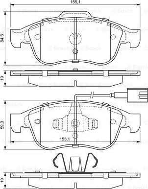 BOSCH 0 986 494 680 - Kit de plaquettes de frein, frein à disque cwaw.fr