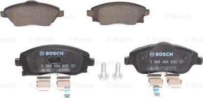 BOSCH 0 986 494 625 - Kit de plaquettes de frein, frein à disque cwaw.fr