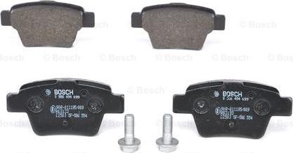 BOSCH 0 986 494 099 - Kit de plaquettes de frein, frein à disque cwaw.fr