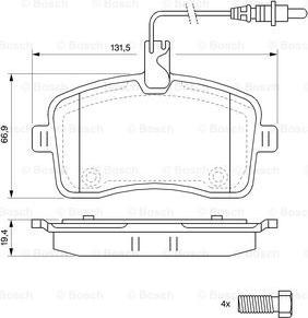 BOSCH 0 986 494 097 - Kit de plaquettes de frein, frein à disque cwaw.fr