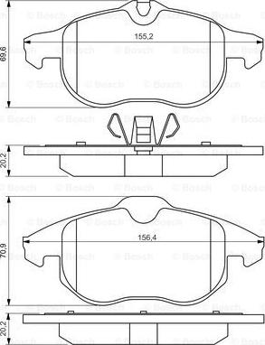 BOSCH 0 986 494 044 - Kit de plaquettes de frein, frein à disque cwaw.fr