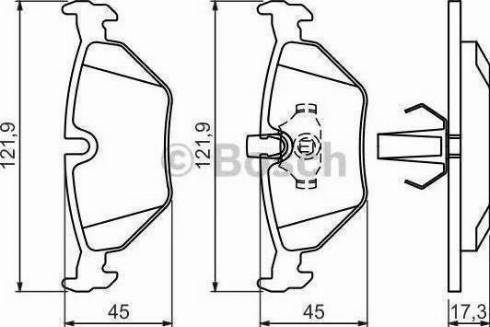 BOSCH 986424459 - Kit de plaquettes de frein, frein à disque cwaw.fr