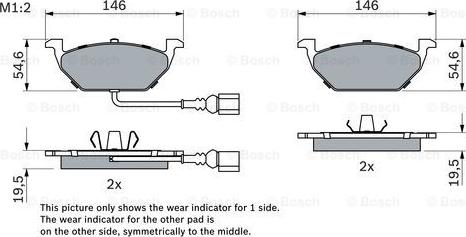 BOSCH 0 986 494 019 - Kit de plaquettes de frein, frein à disque cwaw.fr