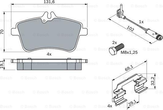 BOSCH 0 986 494 085 - Kit de plaquettes de frein, frein à disque cwaw.fr