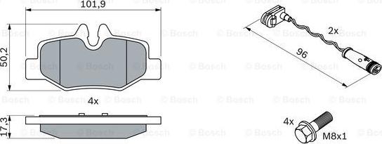 BOSCH 0 986 494 082 - Kit de plaquettes de frein, frein à disque cwaw.fr