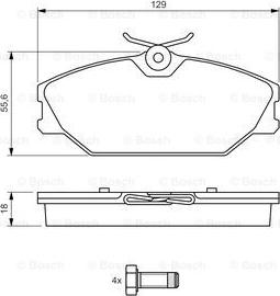 BOSCH 0 986 494 024 - Kit de plaquettes de frein, frein à disque cwaw.fr