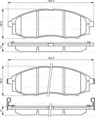 BOSCH 0 986 494 152 - Kit de plaquettes de frein, frein à disque cwaw.fr