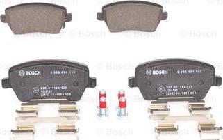 BOSCH 0 986 494 160 - Kit de plaquettes de frein, frein à disque cwaw.fr