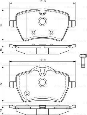 BOSCH 0 986 494 168 - Kit de plaquettes de frein, frein à disque cwaw.fr