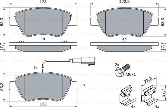 BOSCH 0 986 494 113 - Kit de plaquettes de frein, frein à disque cwaw.fr