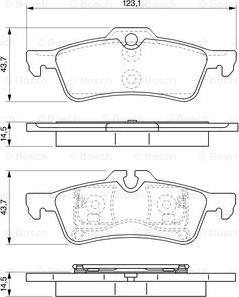 BOSCH 0 986 494 130 - Kit de plaquettes de frein, frein à disque cwaw.fr