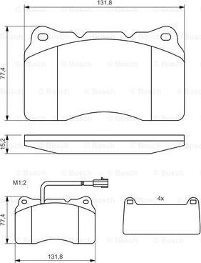 BOSCH 0 986 494 131 - Kit de plaquettes de frein, frein à disque cwaw.fr