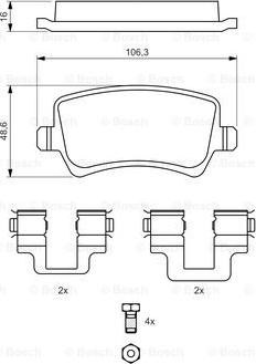 BOSCH 0 986 494 175 - Kit de plaquettes de frein, frein à disque cwaw.fr