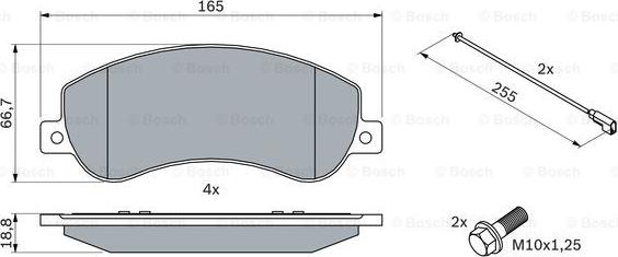 BOSCH 0 986 494 170 - Kit de plaquettes de frein, frein à disque cwaw.fr