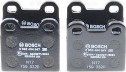 BOSCH 0 986 494 847 - Kit de plaquettes de frein, frein à disque cwaw.fr