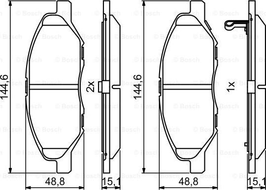 BOSCH 0 986 494 867 - Kit de plaquettes de frein, frein à disque cwaw.fr