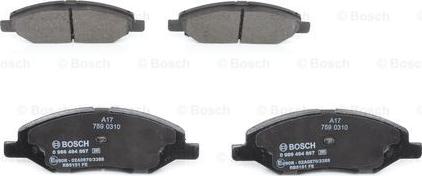 BOSCH 0 986 494 867 - Kit de plaquettes de frein, frein à disque cwaw.fr