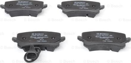 BOSCH 0 986 494 814 - Kit de plaquettes de frein, frein à disque cwaw.fr