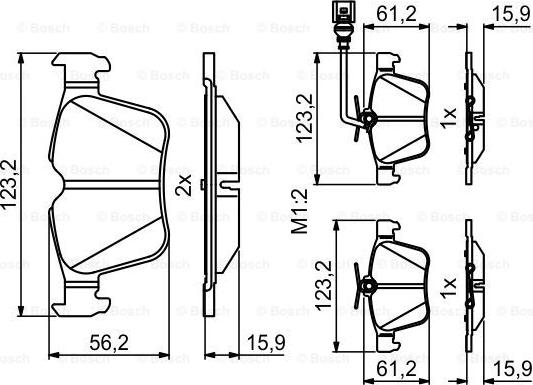 BOSCH 0 986 494 835 - Kit de plaquettes de frein, frein à disque cwaw.fr