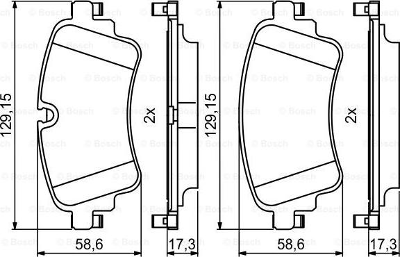 BOSCH 0 986 494 833 - Kit de plaquettes de frein, frein à disque cwaw.fr