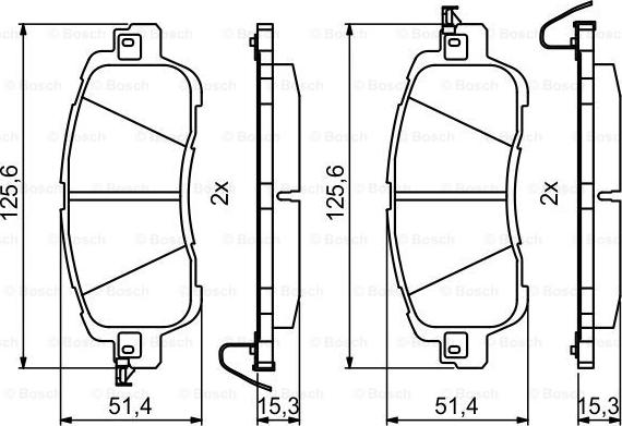 BOSCH 0 986 494 832 - Kit de plaquettes de frein, frein à disque cwaw.fr