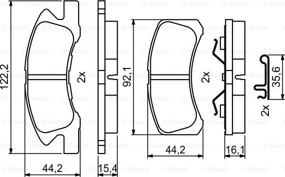 BOSCH 0 986 494 878 - Kit de plaquettes de frein, frein à disque cwaw.fr