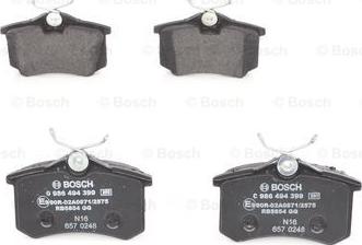 BOSCH 0 986 494 399 - Kit de plaquettes de frein, frein à disque cwaw.fr