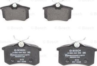 BOSCH 0 986 494 399 - Kit de plaquettes de frein, frein à disque cwaw.fr