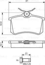 BOSCH 0 986 494 399 - Kit de plaquettes de frein, frein à disque cwaw.fr