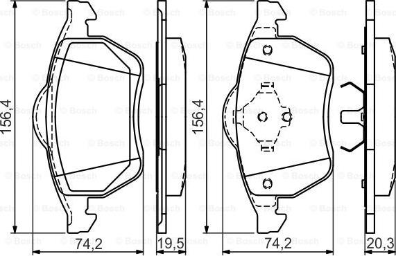 BOSCH 0 986 494 390 - Kit de plaquettes de frein, frein à disque cwaw.fr