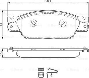 BOSCH 0 986 494 355 - Kit de plaquettes de frein, frein à disque cwaw.fr