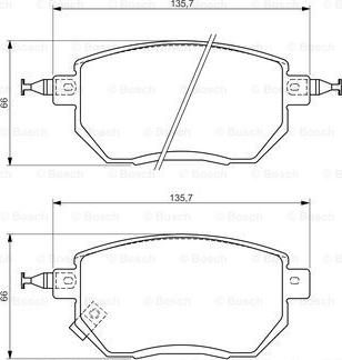 BOSCH 0 986 494 366 - Kit de plaquettes de frein, frein à disque cwaw.fr