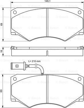 BOSCH 0 986 494 301 - Kit de plaquettes de frein, frein à disque cwaw.fr