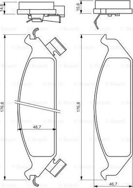 BOSCH 0 986 494 313 - Kit de plaquettes de frein, frein à disque cwaw.fr