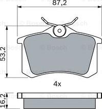 BOSCH 0 986 494 387 - Kit de plaquettes de frein, frein à disque cwaw.fr