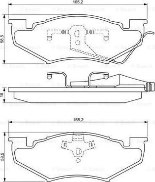 BOSCH 0 986 494 336 - Kit de plaquettes de frein, frein à disque cwaw.fr