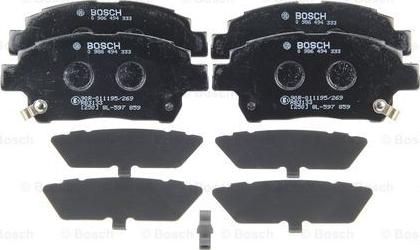 BOSCH 0 986 494 333 - Kit de plaquettes de frein, frein à disque cwaw.fr