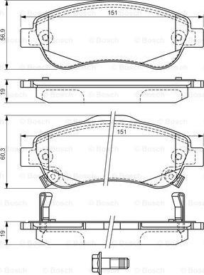 BOSCH 0 986 494 379 - Kit de plaquettes de frein, frein à disque cwaw.fr