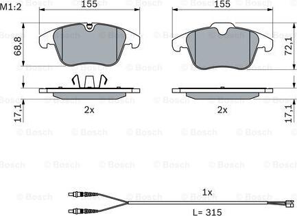 BOSCH 0 986 494 371 - Kit de plaquettes de frein, frein à disque cwaw.fr