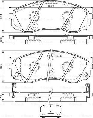 BOSCH 0 986 494 377 - Kit de plaquettes de frein, frein à disque cwaw.fr