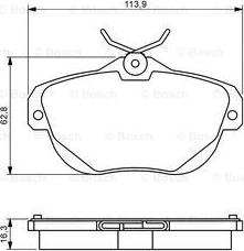 BOSCH 0 986 494 243 - Kit de plaquettes de frein, frein à disque cwaw.fr