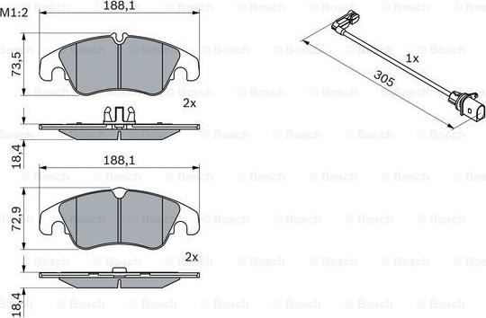 BOSCH 0 986 494 259 - Kit de plaquettes de frein, frein à disque cwaw.fr