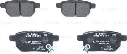 BOSCH 0 986 494 255 - Kit de plaquettes de frein, frein à disque cwaw.fr