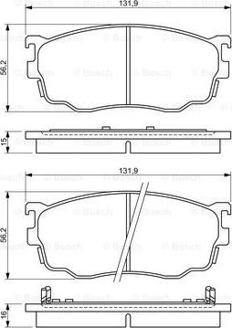 BOSCH 0 986 494 258 - Kit de plaquettes de frein, frein à disque cwaw.fr