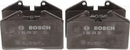 BOSCH 0 986 494 267 - Kit de plaquettes de frein, frein à disque cwaw.fr