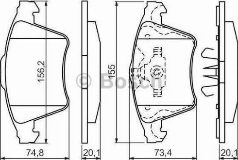 BOSCH 986424779 - Kit de plaquettes de frein, frein à disque cwaw.fr