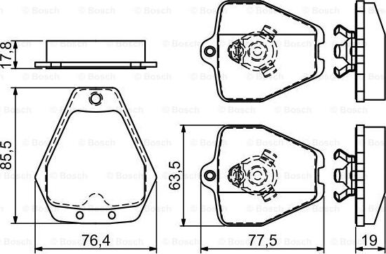 BOSCH 0 986 494 215 - Kit de plaquettes de frein, frein à disque cwaw.fr