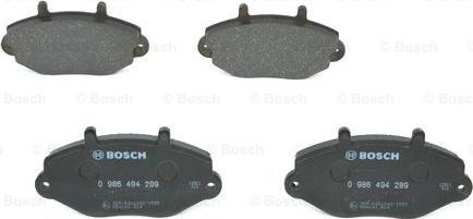 BOSCH 0 986 494 289 - Kit de plaquettes de frein, frein à disque cwaw.fr