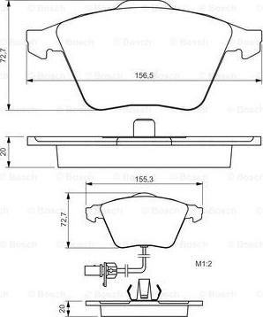 BOSCH 0 986 494 283 - Kit de plaquettes de frein, frein à disque cwaw.fr