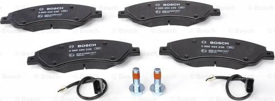 BOSCH 0 986 494 236 - Kit de plaquettes de frein, frein à disque cwaw.fr